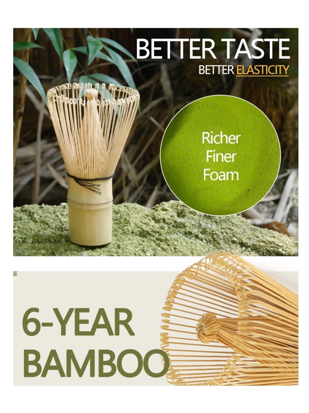 Matcha Whisk 100% Bamboo Handcrafted Organic Traditional Japanese - Picture 4 of 5